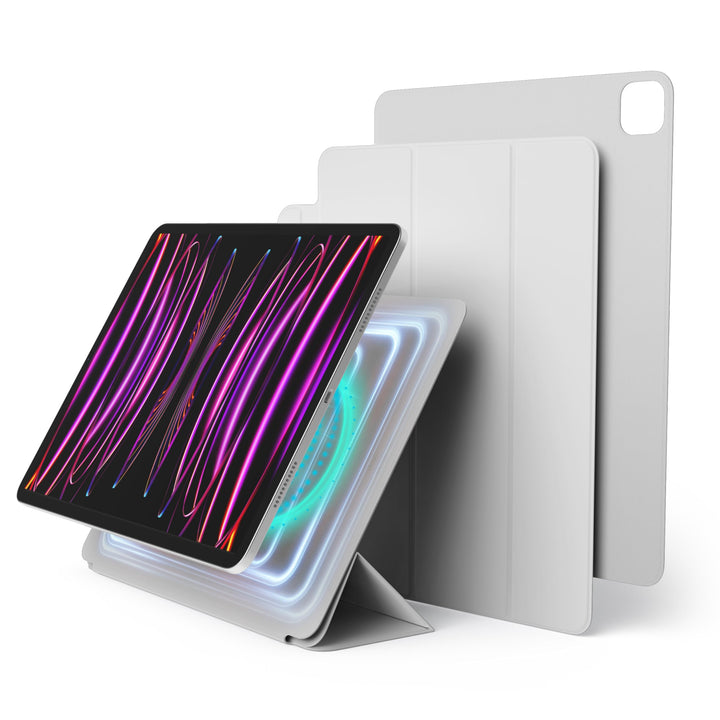 elago Magnetisches Folio Hülle Kompatibel mit iPad Pro 12.9" 6., 5., 4. Gen - Rückwand kann an Metal