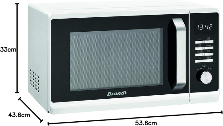 Brandt - SE2302W - Mikrowelle - Selbstprogramm - Hohlraum Edelstahl - Auftaufunktion - 23 l - 800 W