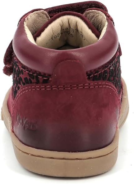 KICKERS Herren Tackeasy Stiefelette 23 EU Weinrot Leopard, 23 EU Weinrot Leopard