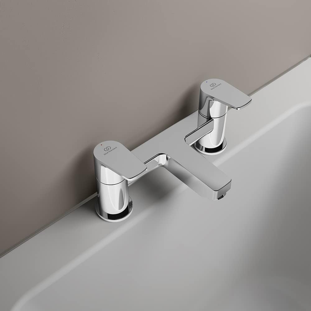 Ideal Standard BC694AA Cerafine D Badewanneneinlauf, Chrome, Dual Control Bath Filler, Dual Control
