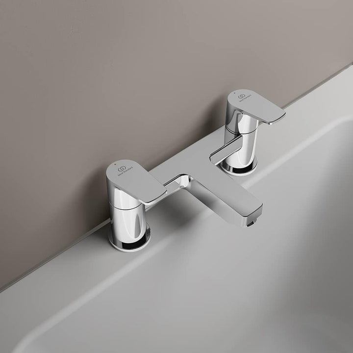 Ideal Standard BC694AA Cerafine D Badewanneneinlauf, Chrome, Dual Control Bath Filler, Dual Control