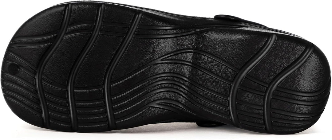 Hsyooes Clogs Damen Winter Gartenschuhe Herren Gefütterte Hausschuhe Wasserdicht Plüsch Pantoletten