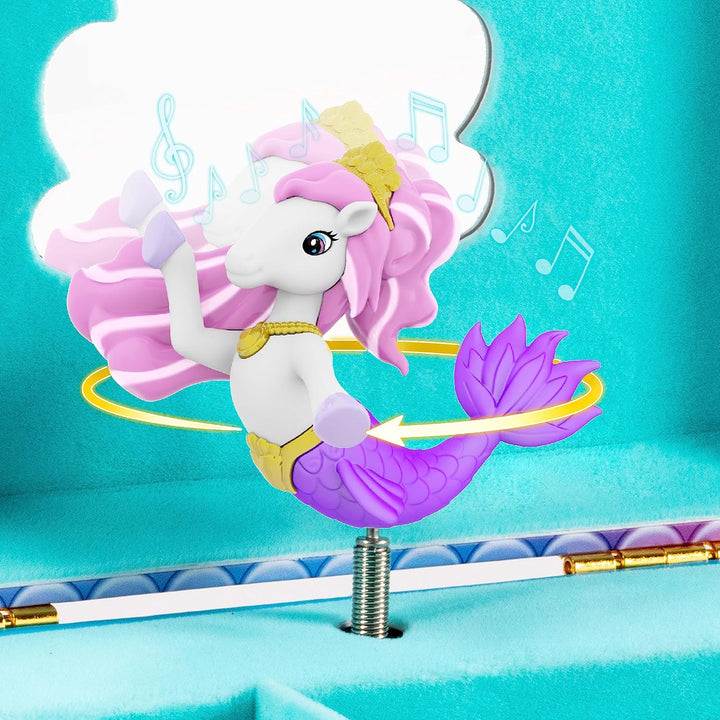 CRAZE Music Box Galupy Mermaid | Spieluhr mit Melodie, Mädchen Schmuckkästchen mit Meerjungfrau-Graf