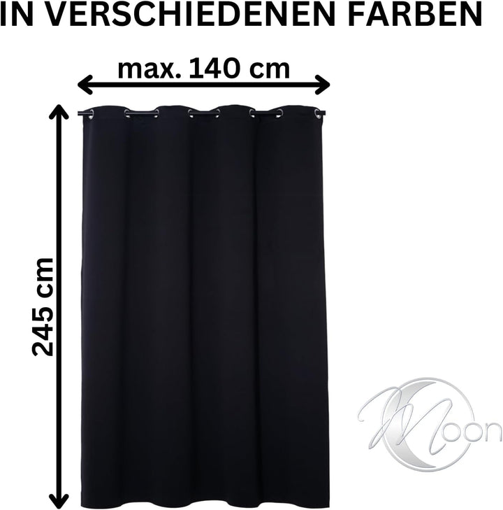 PremiumShop321 2er Pack Verdunklungsvorhang Gardinen mit Ösen, Blickdicht 140x245 cm Vorhang Verdunk