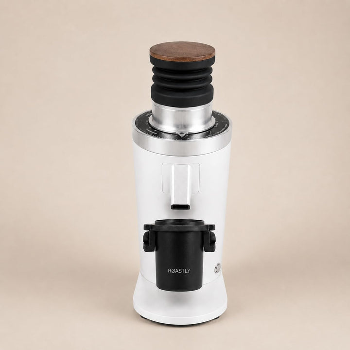 ROASTLY DF64 Kaffeemühle Gen 2 II V2.5, Berühmtes White Label, Elektrische Einzeldosis-Kaffeemühle,