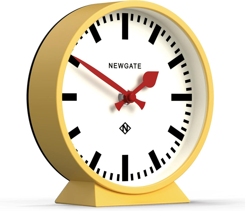 NEWGATE® M Kaminuhr für Kaminsims, geräuschlos, kein Ticken, moderne Kaminuhr, kleine Kaminuhr, Bahn