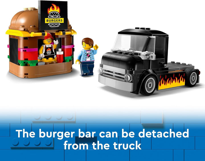 LEGO City Polizeistation auf der Gefängnisinsel, Polizei-Spielzeug mit Hubschrauber & City Burger-Tr