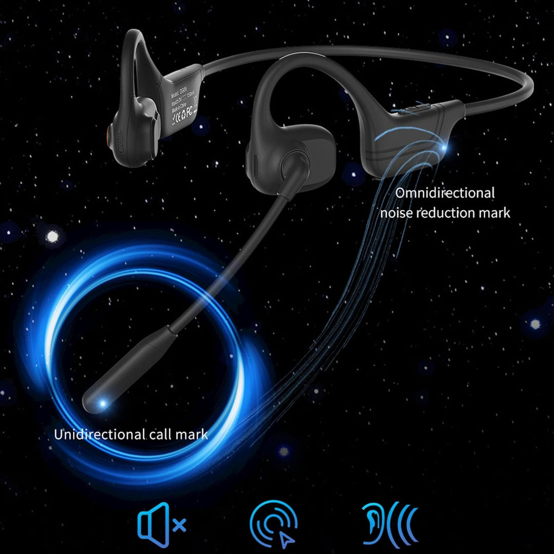 Knochenschall Kopfhörer Bluetooth 5.3 Open Ear Kopfhörer Kabellos IPX6 wasserdichte Sportkopfhörer H