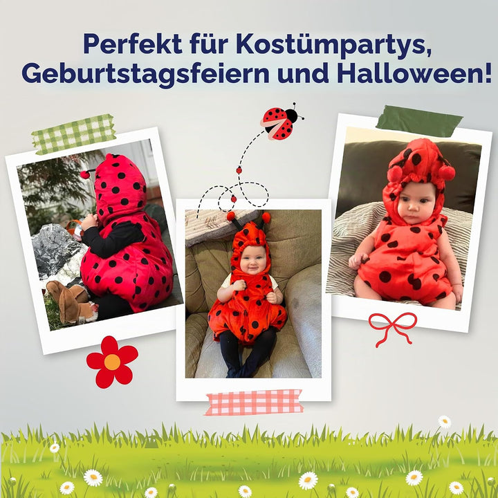 Dress Up America 866-0-6 Outfit-Grösse 0-6 Monate Baby Mädchen Marienkäfer Kostüm, (Gewicht 8-15 Lb,