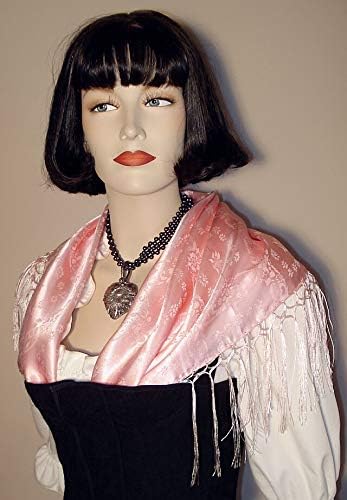 Seidentuch Dirndl-Trachtentuch Tuch 75 x 75cm Dirndltuch 100% Seide Fransentuch für Tracht Trachtens