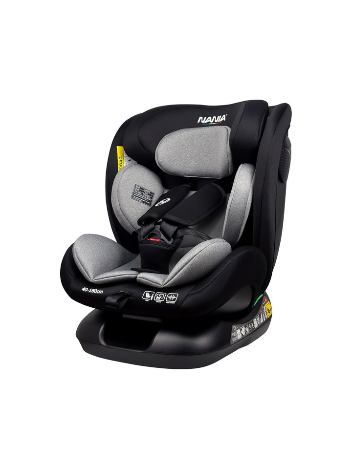 Nania Prato Kinderautositz – I-Size 40-150 cm – mitwachsend bis ca. 12 Jahre – Befestigung für Siche