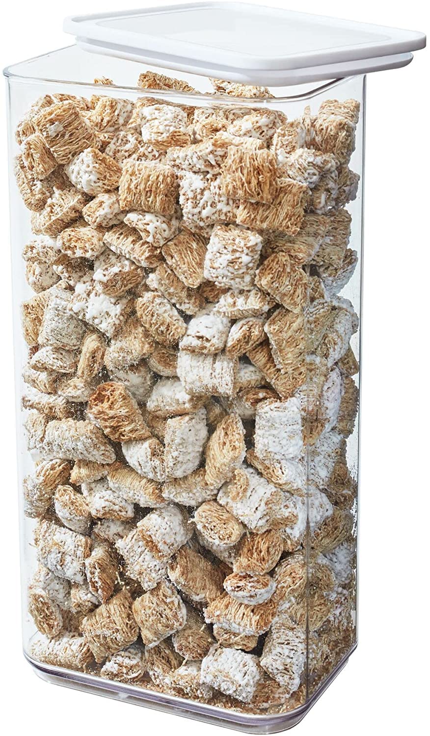iDesign Vorratsbehälter mit Deckel, hohe Lebensmittel Aufbewahrungsbox aus recycelbarem Plastik, luf