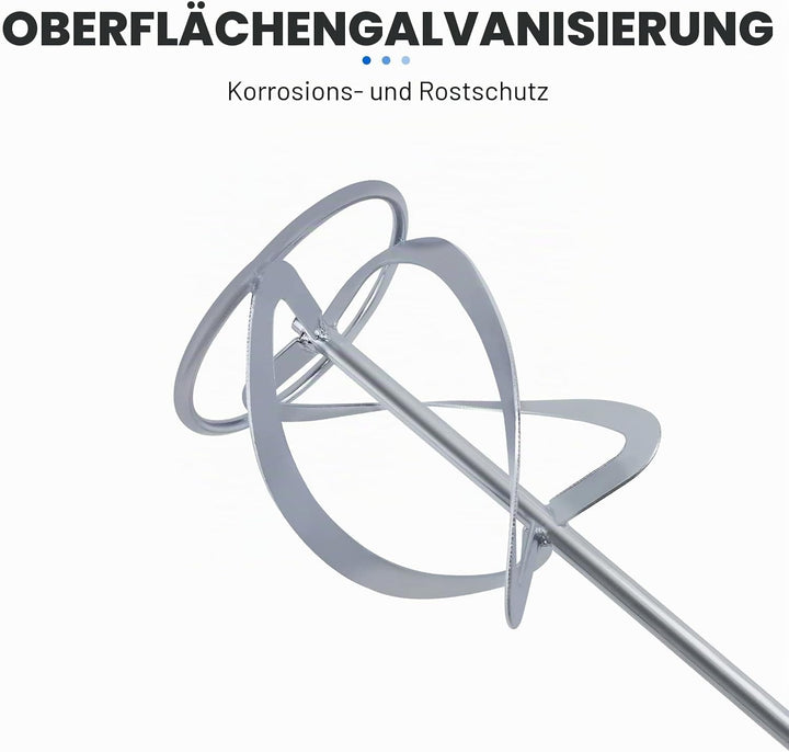 M14-140-600 Rührquirl für 2600 Watt Rührwerk (Farb-Mörtelrührer Betonrührer) - Grösse: 600mm×140mm,