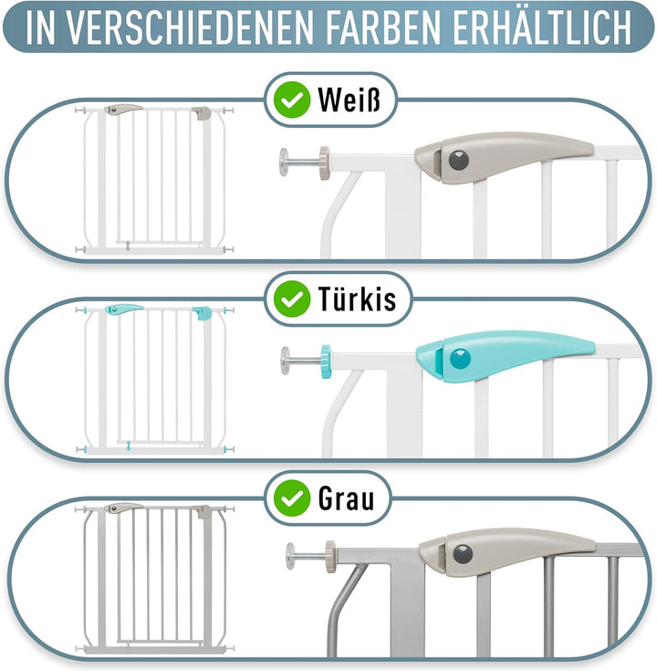 ib style Treppenschutzgitter Berrin - Türschutzgitter für Babys, Ohne Bohren, Kindertreppenschutzgit