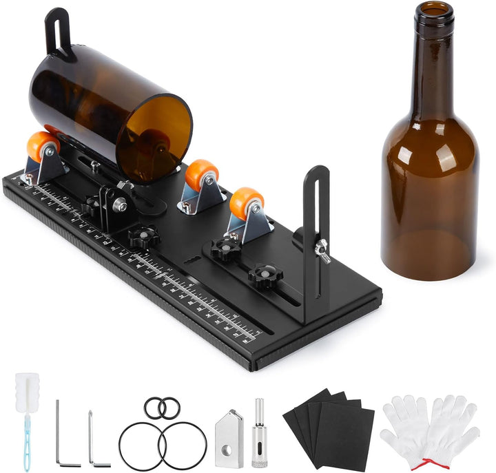 Fixm Premium-Glasflaschenschneider-Set - Vielseitiges Werkzeug für runde und eckige Flaschen, verbes