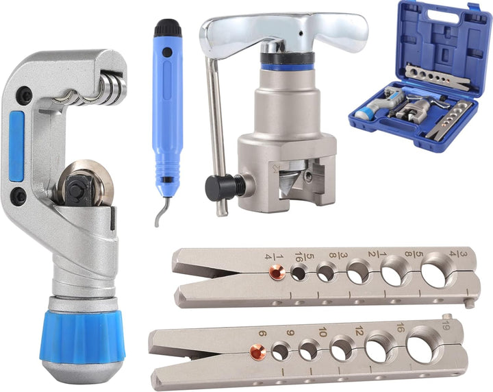 KATSU Metrisch Zöllig Taumelbördelgerät Klimaanlage Bördelgerät Bördelwerkzeug 45 Grad mit Rohrabsch