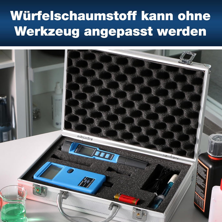 PeakTech 7255 – Universal Koffer für Messgeräte, Robuster Tragekoffer, Werkzeug Aufbewahrung, Würfel
