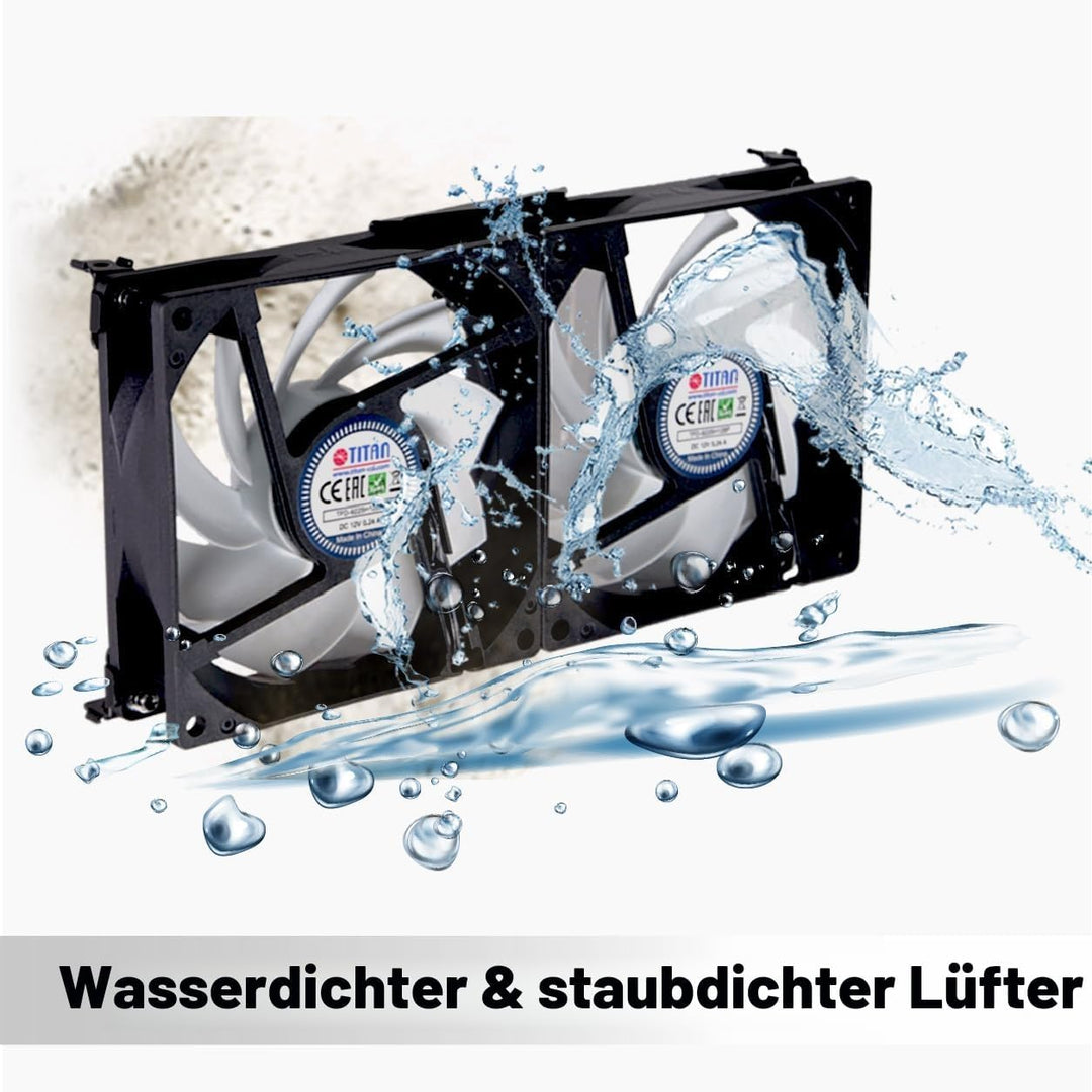 Titan TTC-SC22(A)/ V2 Kühlschrank-Doppellüfter 92x25mm IP55 für Camping 90mm(V2+), 90mm(V2+)