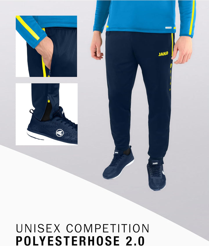 JAKO Herren Jacke Competition 2.0, royal/marine, XXL, 9318 S Marine/Neongelb, S Marine/Neongelb