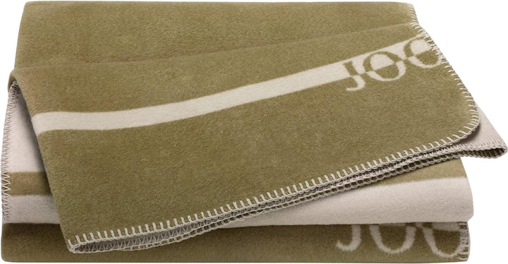 Joop! Wohndecke Logo Stripes moos, 150x200 cm 150x200 cm Moos, 150x200 cm Moos