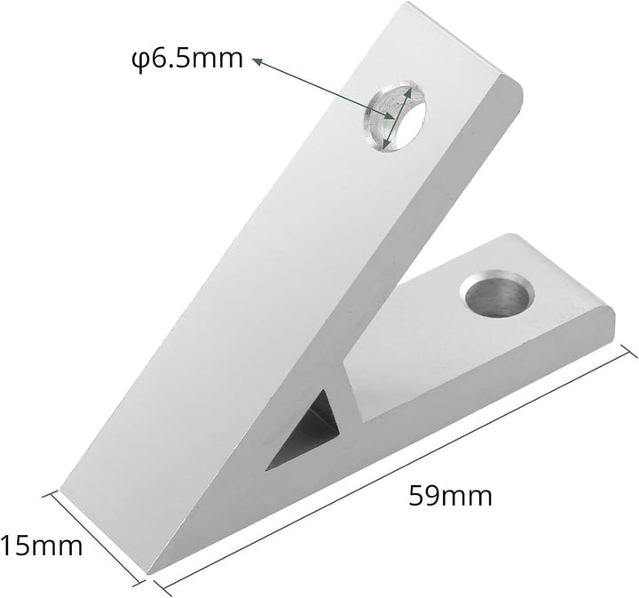 EYPINS 10X ALU Winkelverbinder, Aluprofil 20x20 Aluminium 45 Grad Winkel Befestigung Befestigungsmat