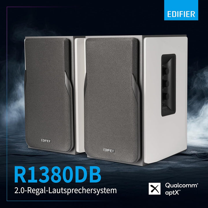 EDIFIER Studio R1380DB 2.0 Regallautsprecher-System (42 Watt) mit Bluetooth 5.1 (aptX). Infrarot-Fer
