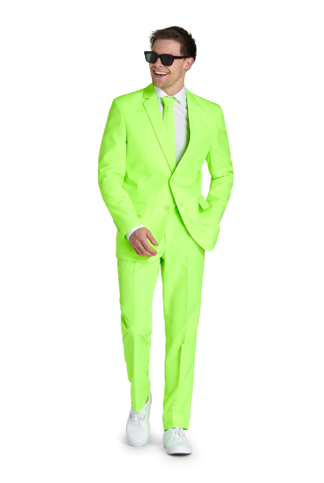 OppoSuits Herren Opposuits Halloween Suit For Men in Creepy And Stylish Print Anzug 48 Neon Lucky Li