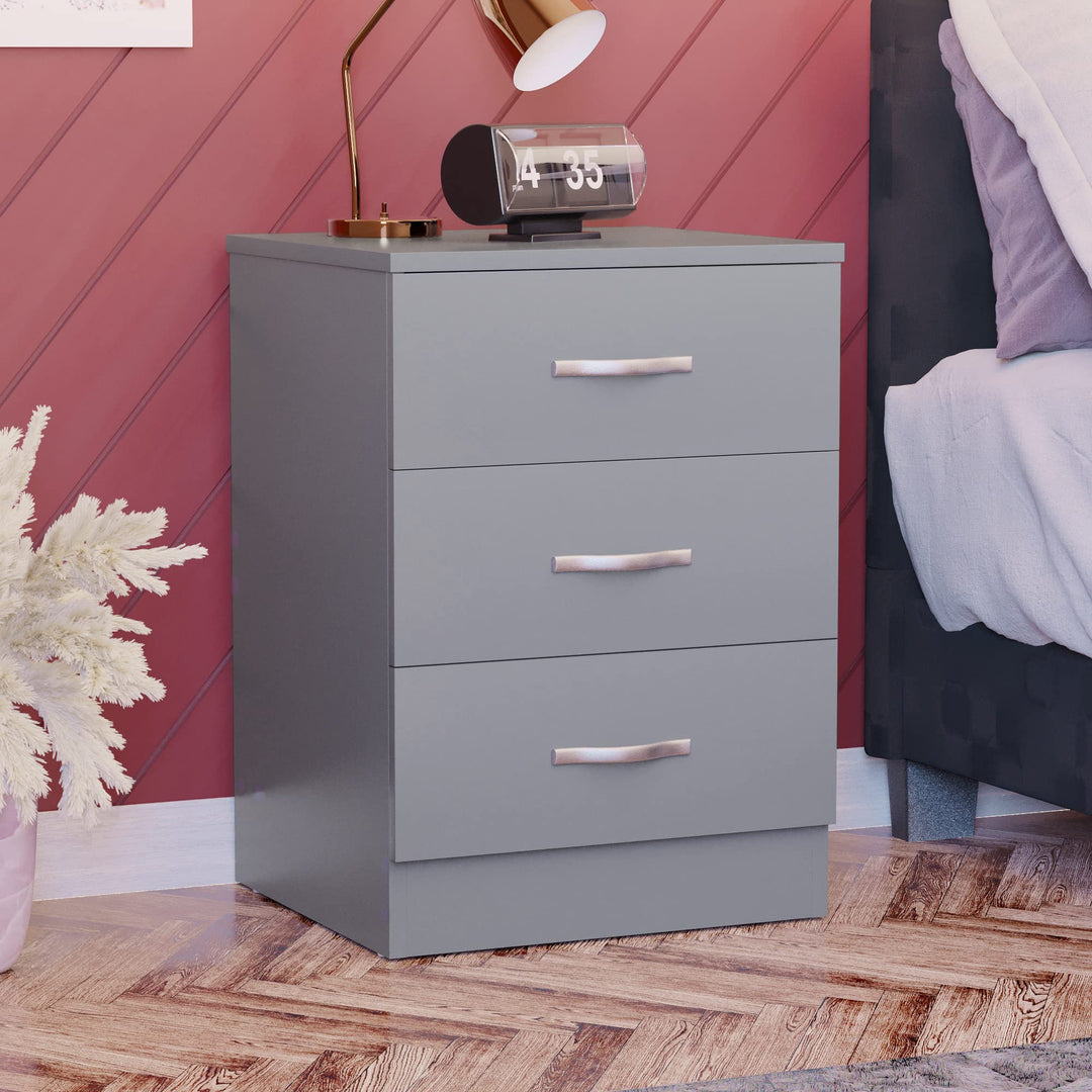 Vida Designs Kommode, Metall, Grau, H 56cm x W 40cm x D 36cm, Grau