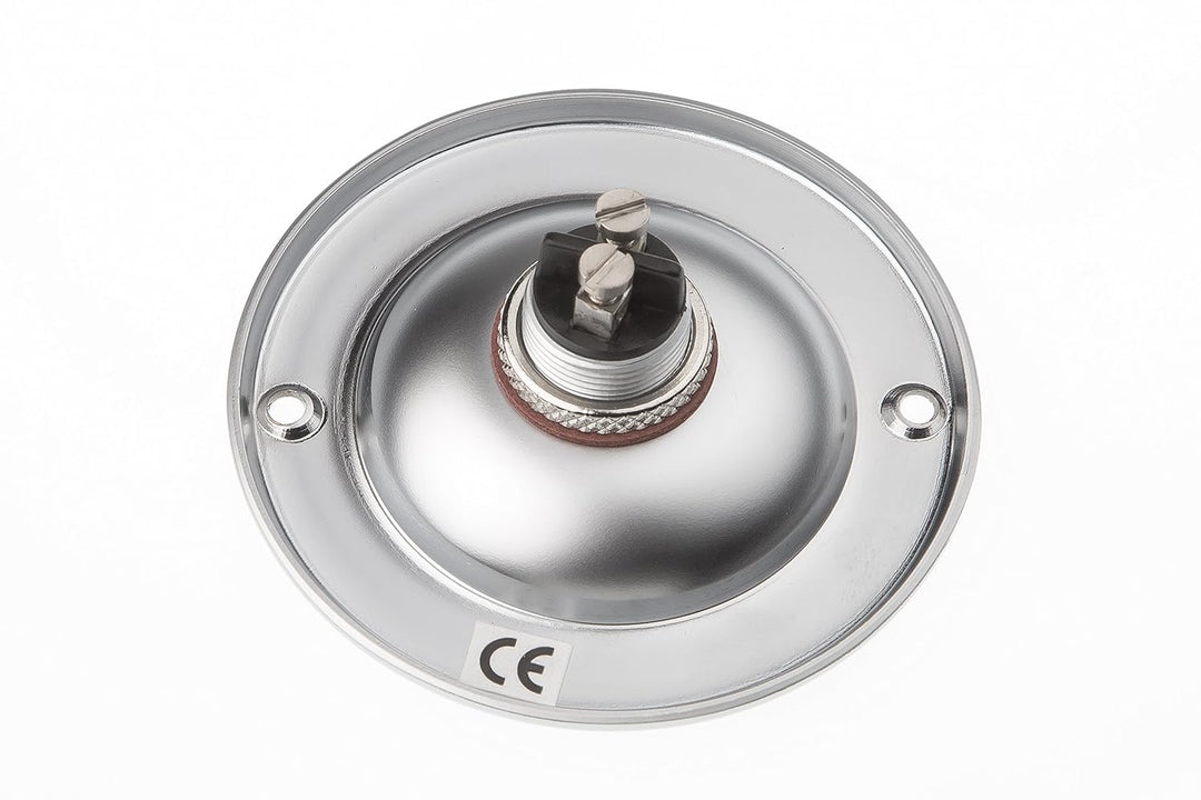 HUBER Unterputz Klingeltaster 1-fach aus Messing rund - Türklingelknopf - Haustürklingel Unterputz a