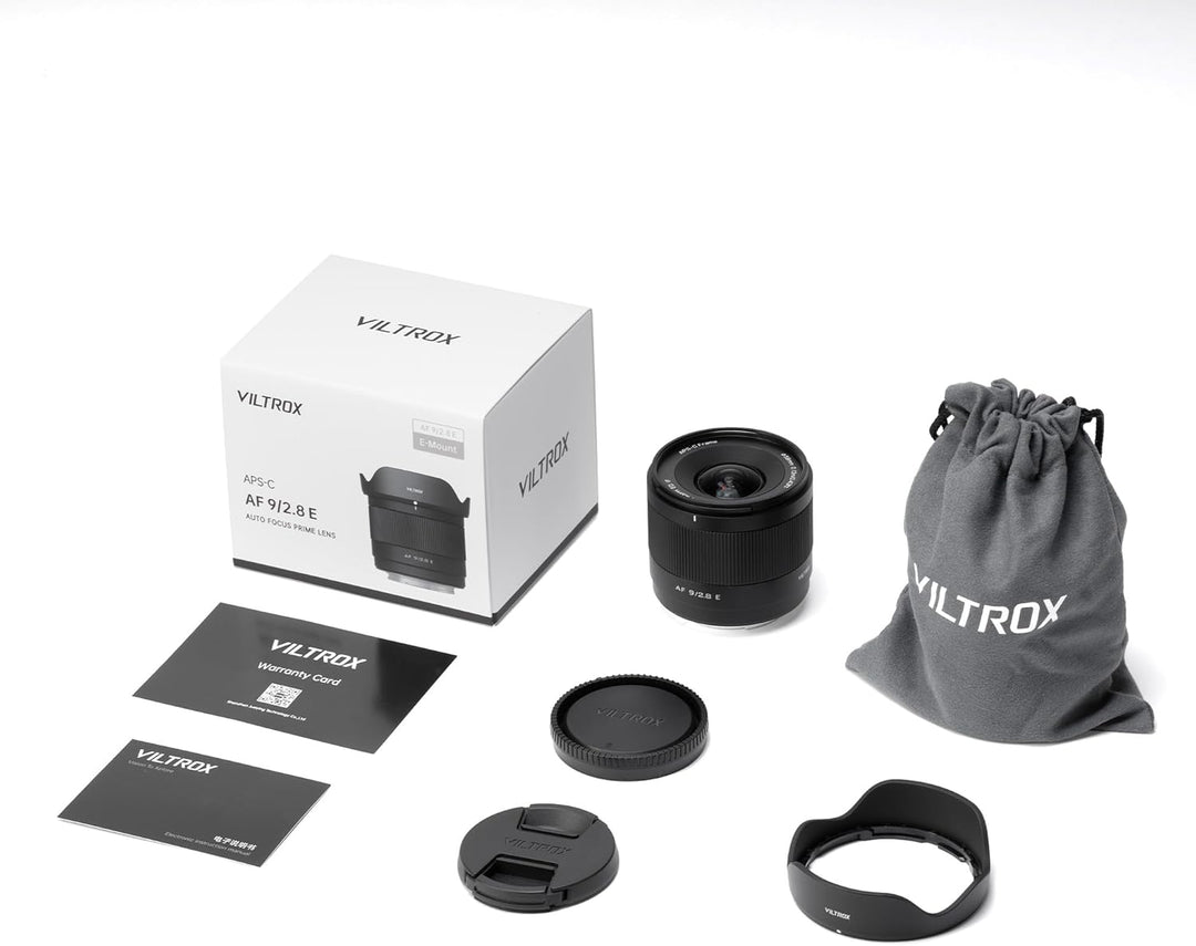 VILTROX 9 mm F2.8 E Objektiv für Sony E, Autofokus Weitwinkel APS-C Prime Objektiv, kompatibel mit S