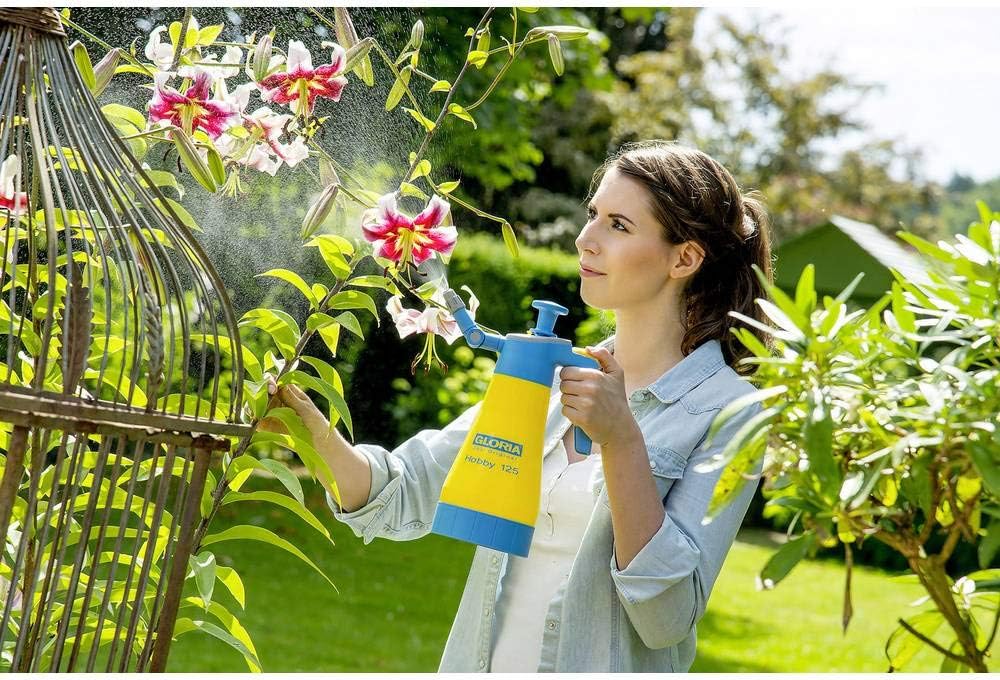 GLORIA Drucksprüher Hobby 125 FLEX | 1,25 L Sprühflasche | Gartenspritze/Handsprüher mit flexibler L