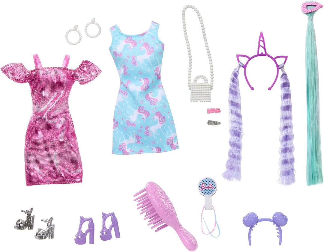 Barbie Mattel Totally Hair 2 Extra langes Haar, 21 cm, mit Zubehör, Verschiedene Modelle (HKT95)