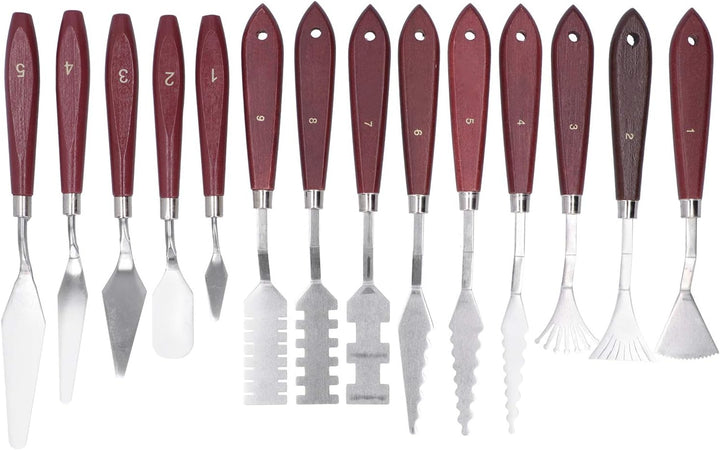14Pcs Spachtel Edelstahl, Malspachtel für Acrylfarben, Malerei Spatel Palettenmesser, Malerei Mischs