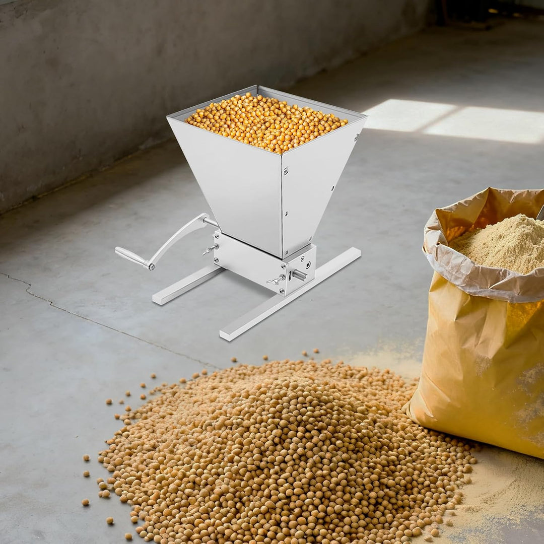 Handgetreidemühle, Für Malz &amp; Getreide, Silber | Repomanda, Manuell &amp; Elektrisch (Bohrmaschine), 4L,