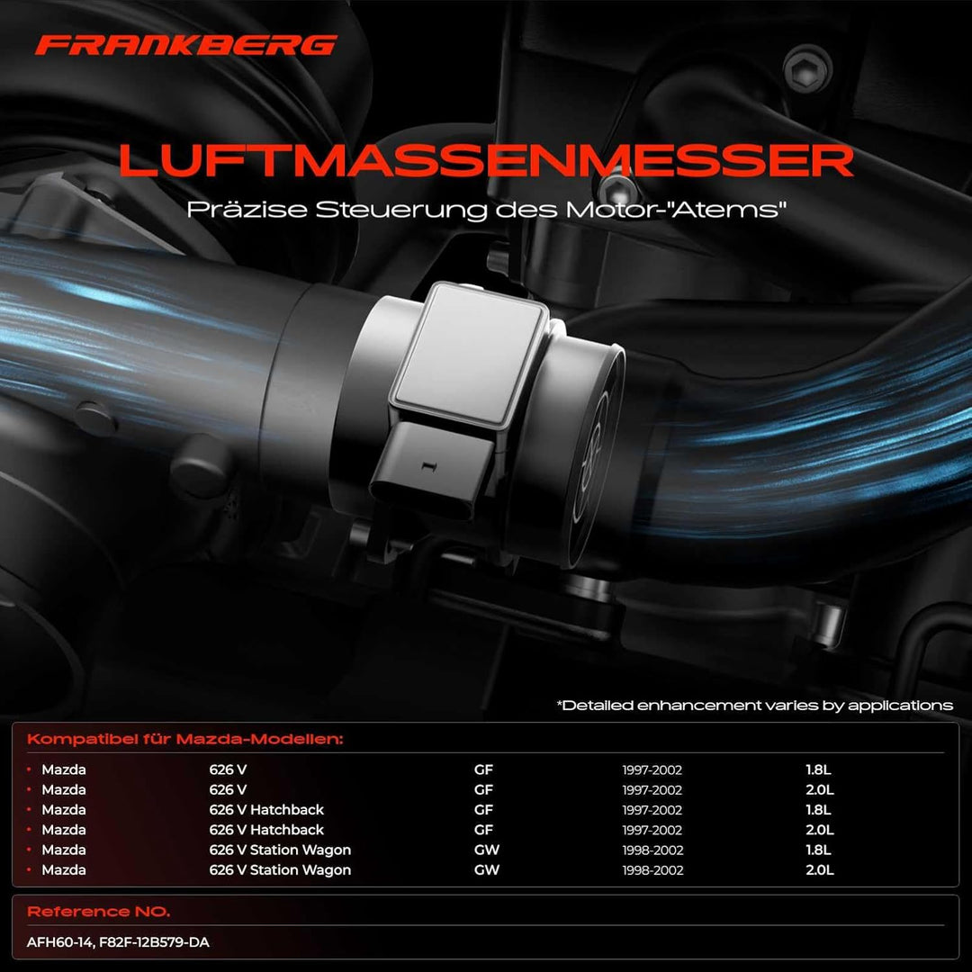 Frankberg Luftmassenmesser Kompatibel mit 626 V GF 626 V Station Wagon GW 1997-2002 F82F-12B579-DA