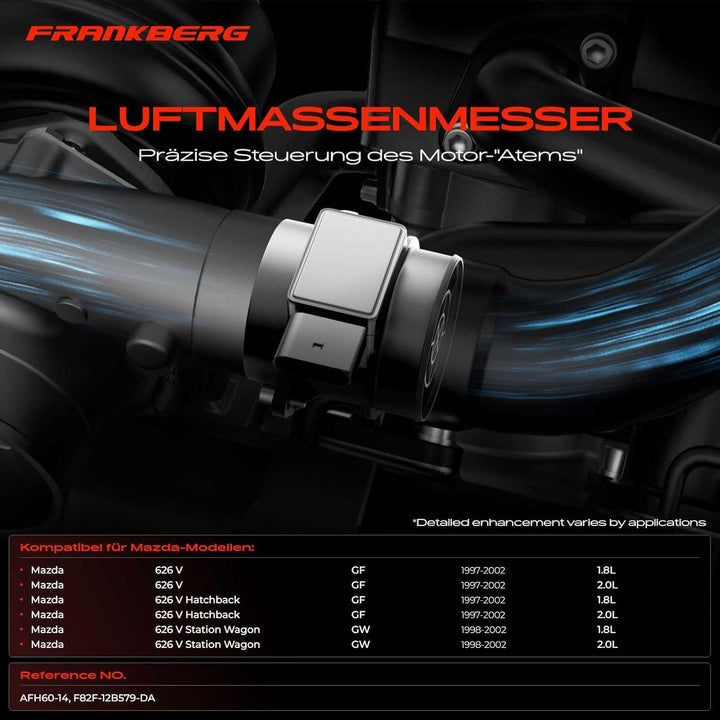Frankberg Luftmassenmesser Kompatibel mit 626 V GF 626 V Station Wagon GW 1997-2002 F82F-12B579-DA