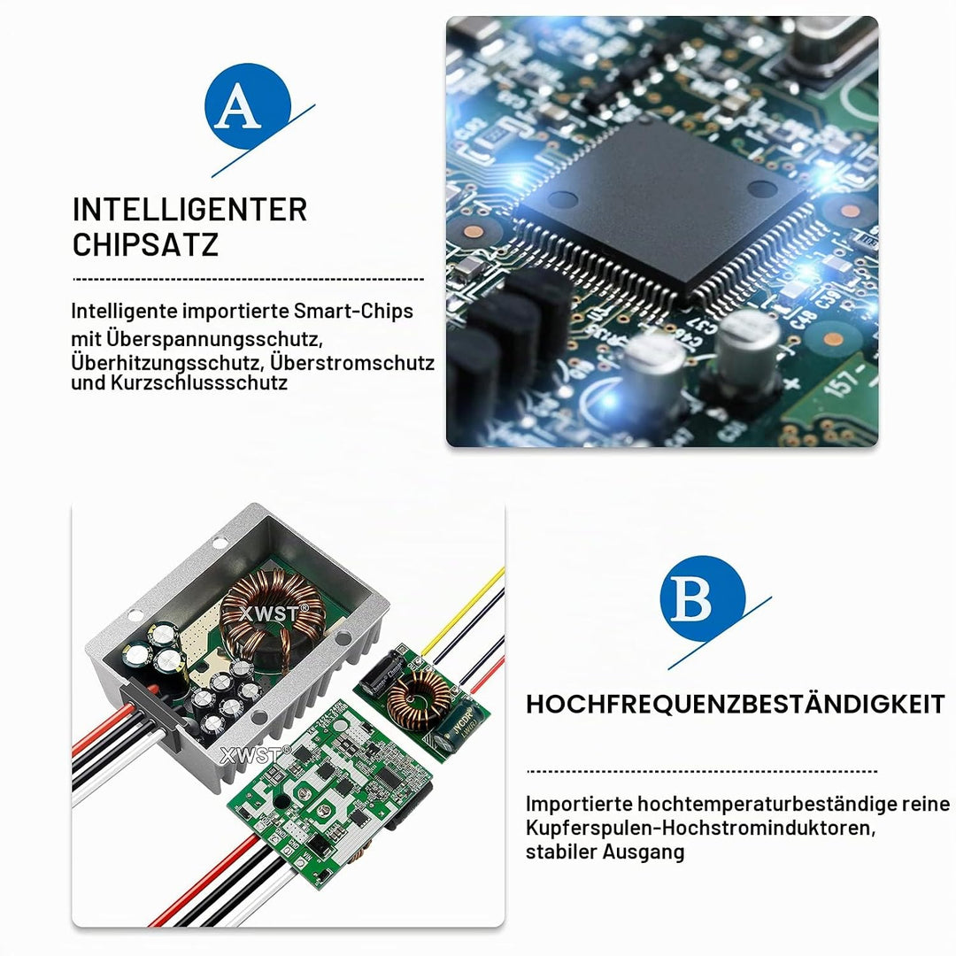 XWST DC 12V auf DC13.8V Spannungswandler 10A 138W Auto Netzteil Wandler Konverter Transformator Traf