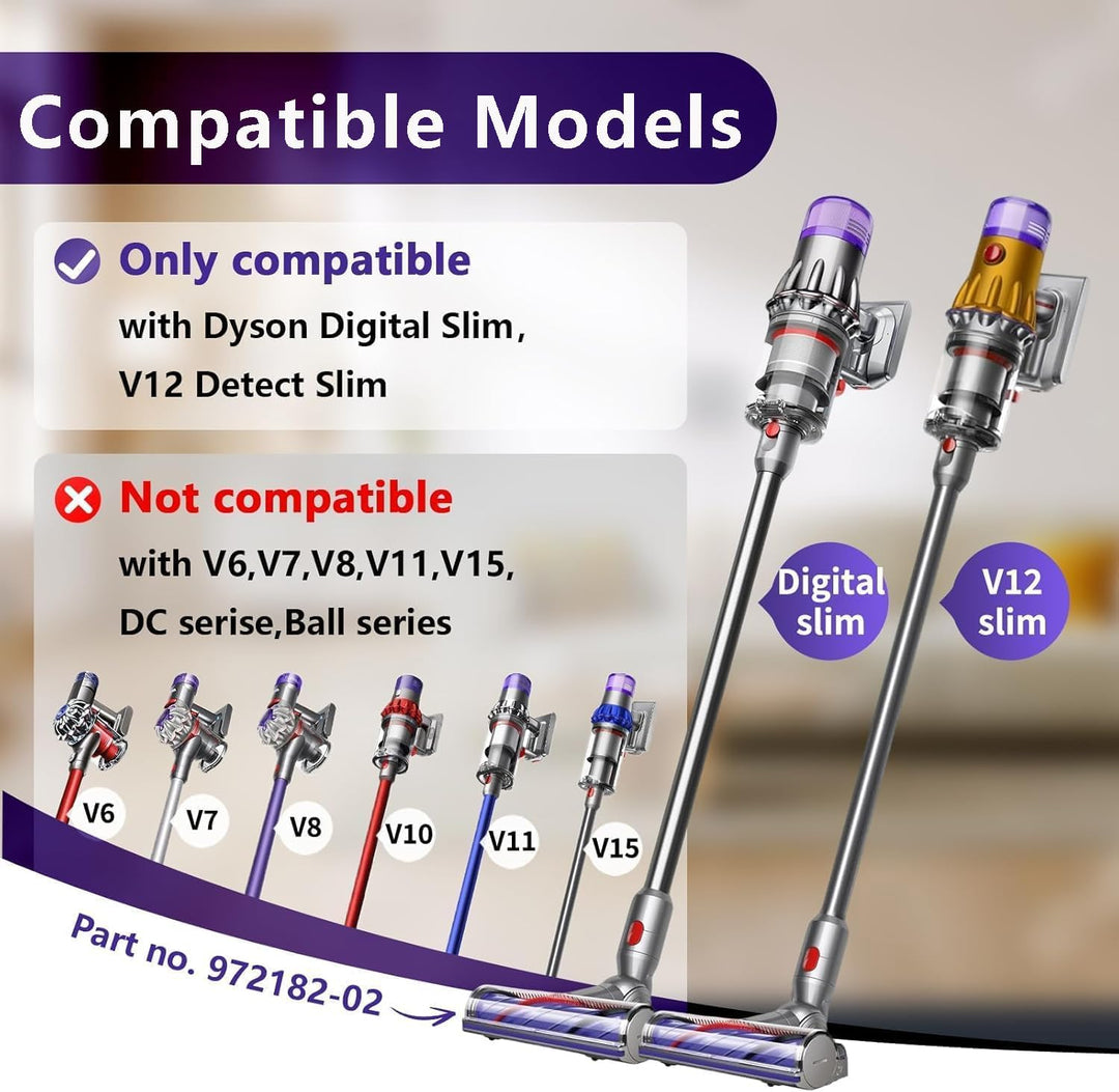 Ersatzbürstenkopf für Dyson V12 Detect Slim Anti-Tangle, V12 Detect Slim Direct Drive elektrische Tu