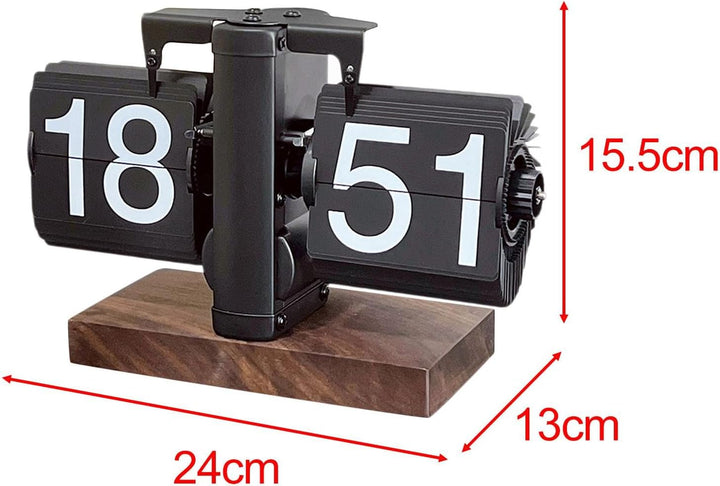 Baoblaze Flip-Tischuhr, automatische Seitenumblätteruhr, Retro-Flip-Down-Uhr, Tischuhr, mechanische
