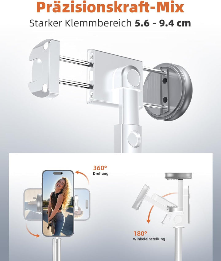 158cm Telefon Handy Stativ Ständer, All in 1 Selfie Stick mit Fernbedienung, tragbares Reisestativ f