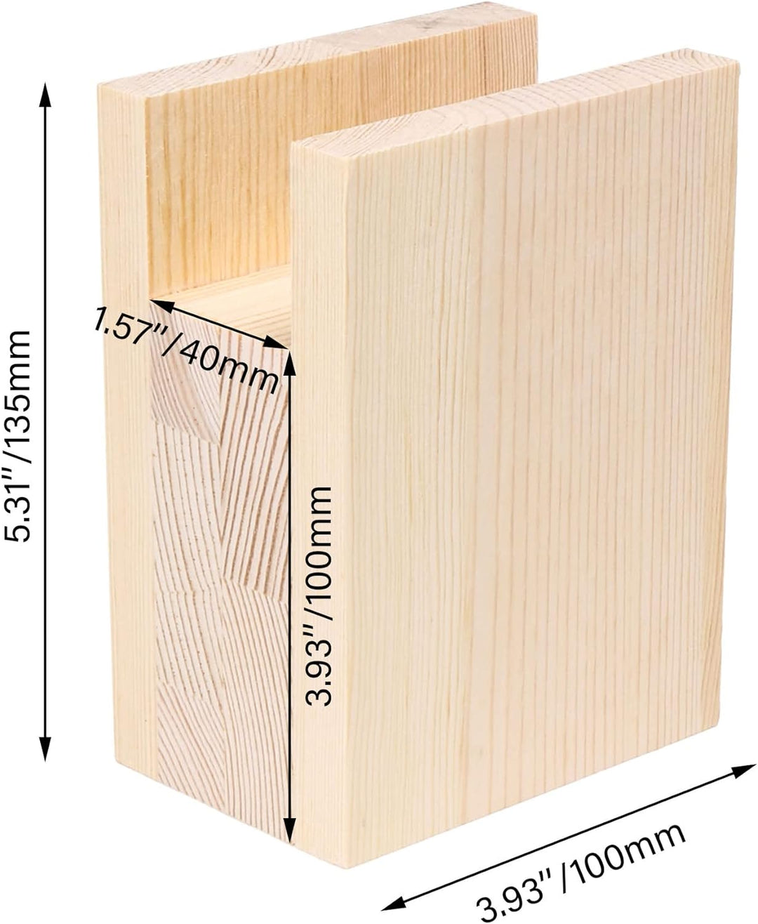 RDEXP 10 x 7 x 13,5 cm Nutbreite 4 cm Holztisch Bett Riser Lift Möbel Bein Heber Füsse bis zu 10 cm