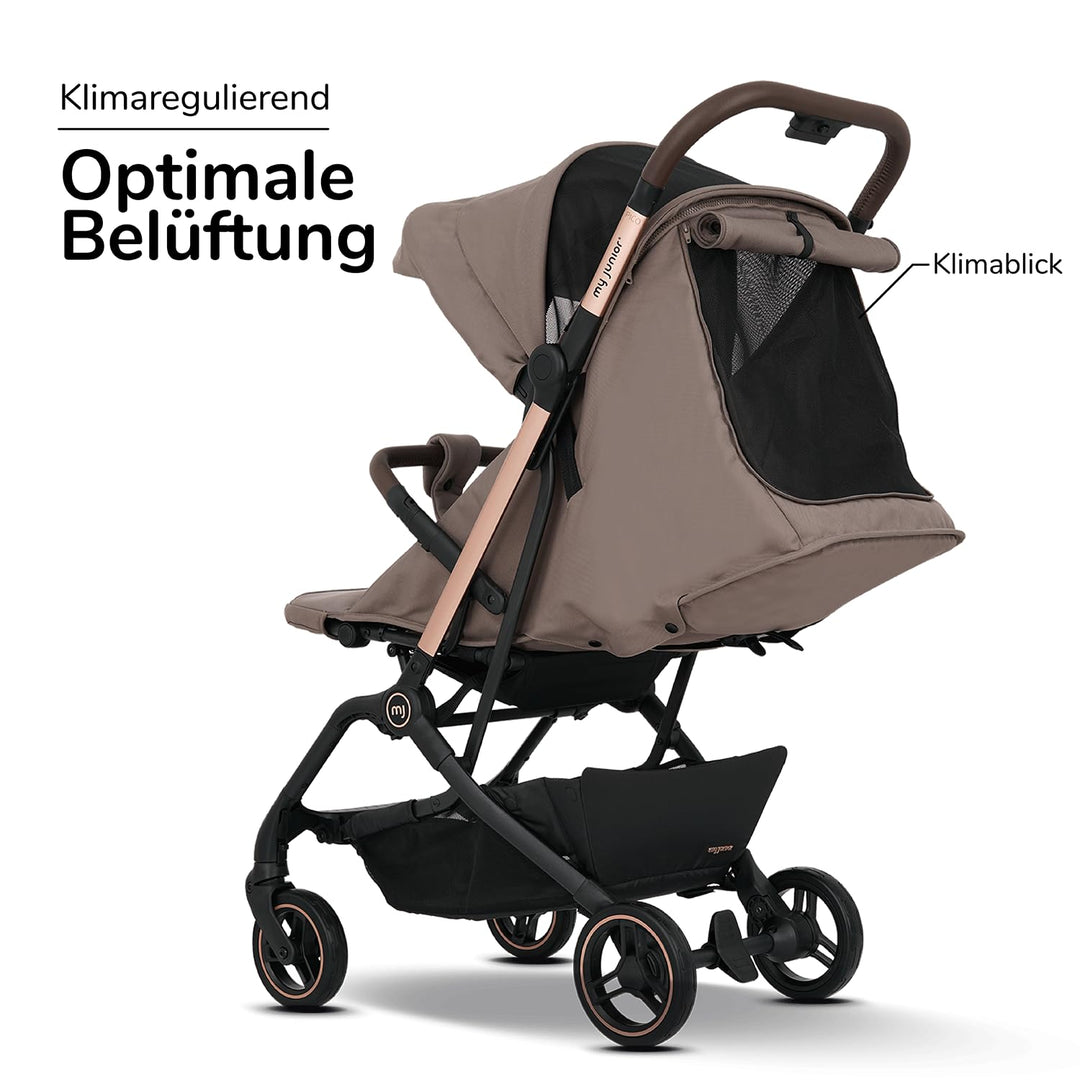 my junior® Buggy PICO³ | bis 22kg | Einhand AutoFold-Klappmechanismus | Ergonomische Liegeposition n