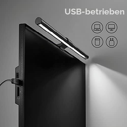 BenQ ScreenBar LED Monitor Lampe Schreibtischlampe bildschirmlampe mit Auto-Dimmen und Farbton-Anpas