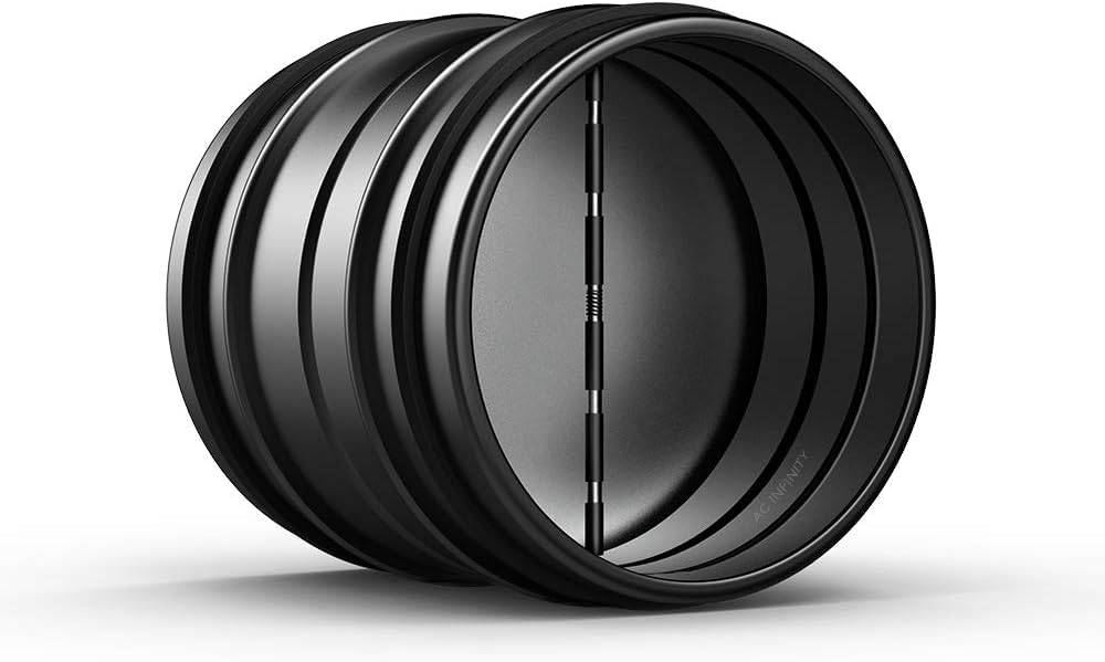 AC Infinity 150mm Rückschlagklappe, Einweg-Luftstromkanaleinsatz mit gefederten Klapplamellen für 15