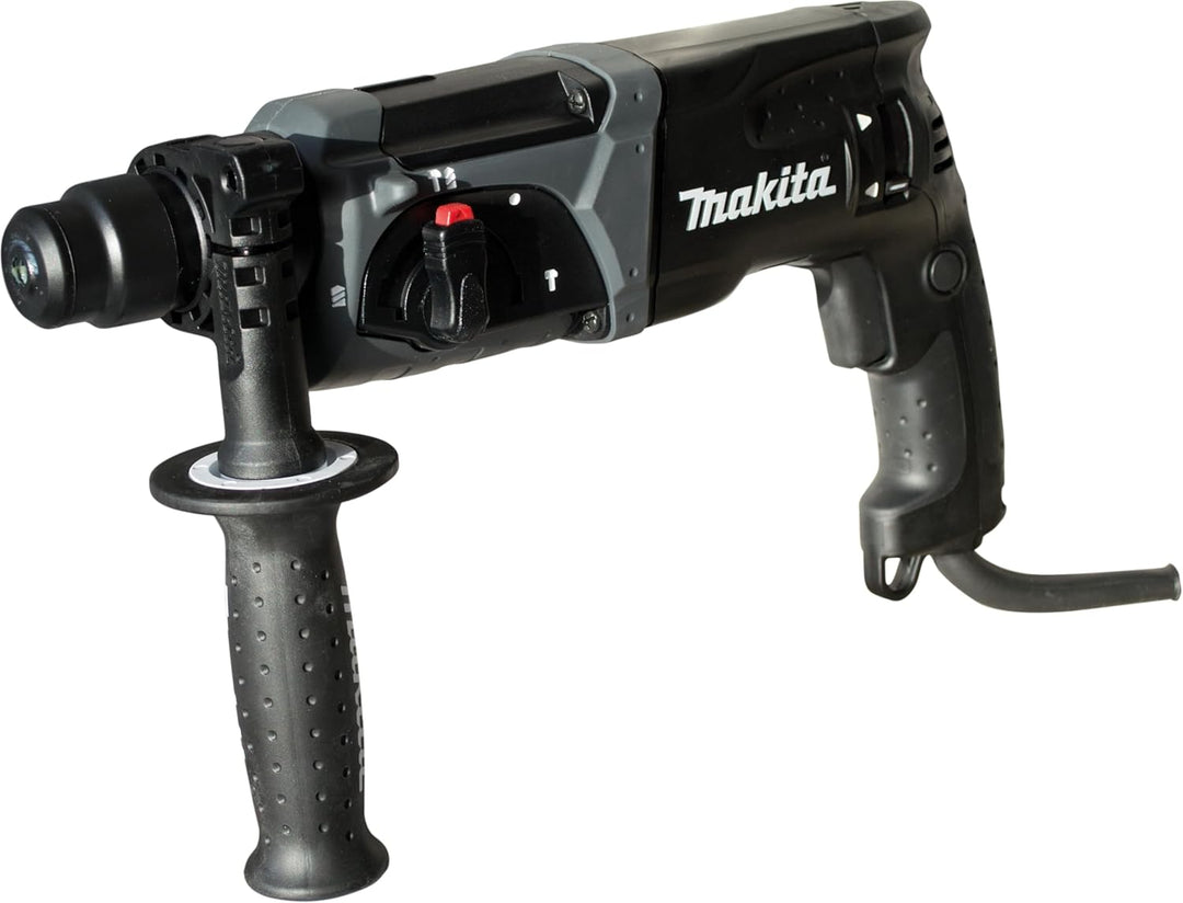 Makita HR2470BX40 Kombihammer inklusiv SDS-PLUS Bohrer-Set im Transportkoffer, 780 W, 230 V, Black E