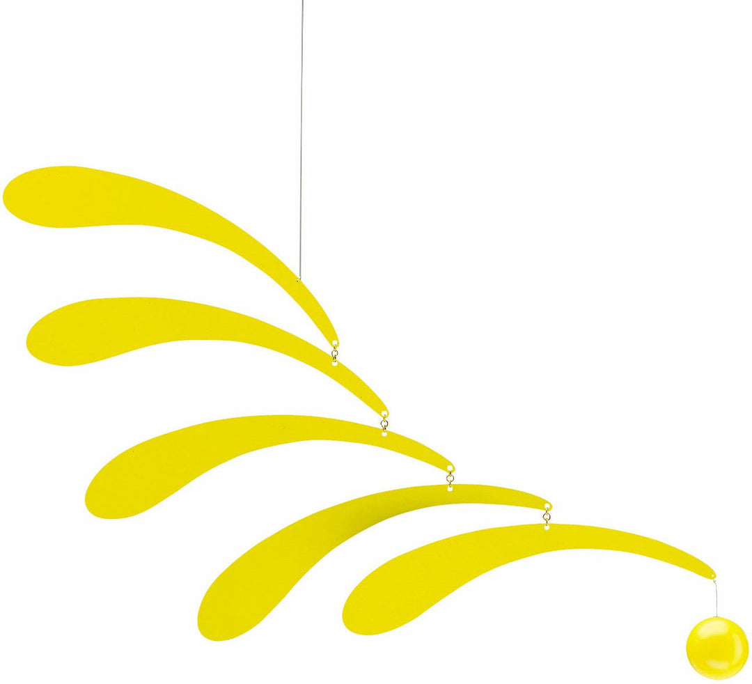 Flensted Flowing Rhythm, Yellow Mobile, Stahl, gelb/schwarz, 30x45cm, Gelb/Schwarz