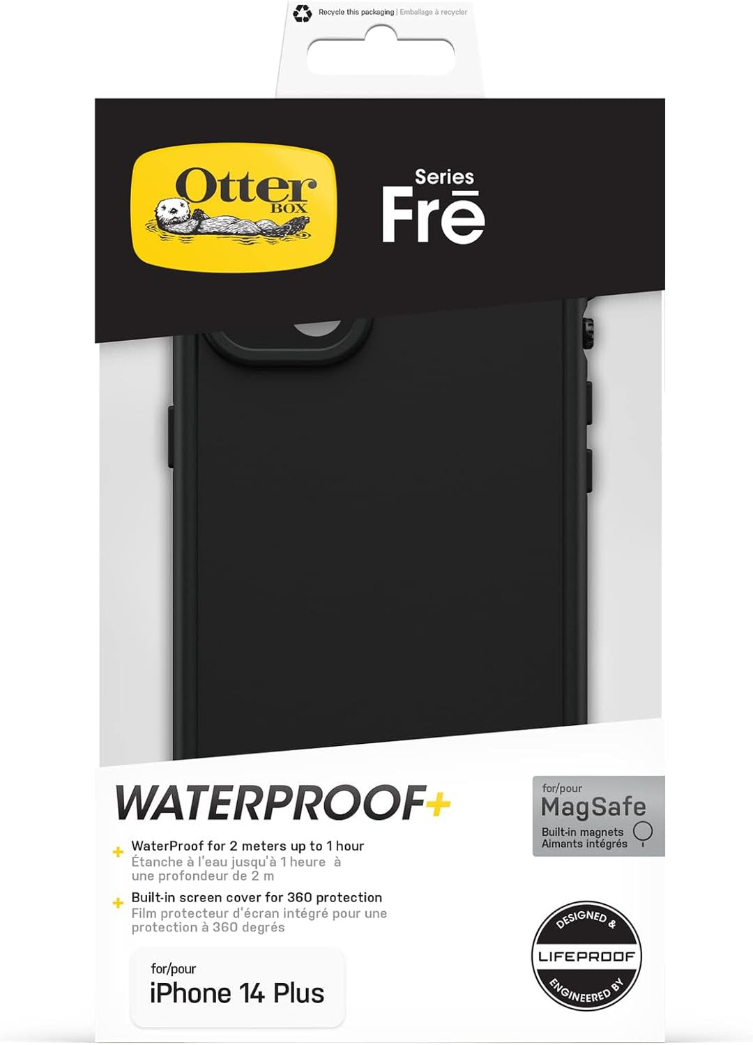 OtterBox Fre Hülle für iPhone 14 Plus, mit MagSafe, Wasserdicht (IP68), stossfest, schmutzabweisend,