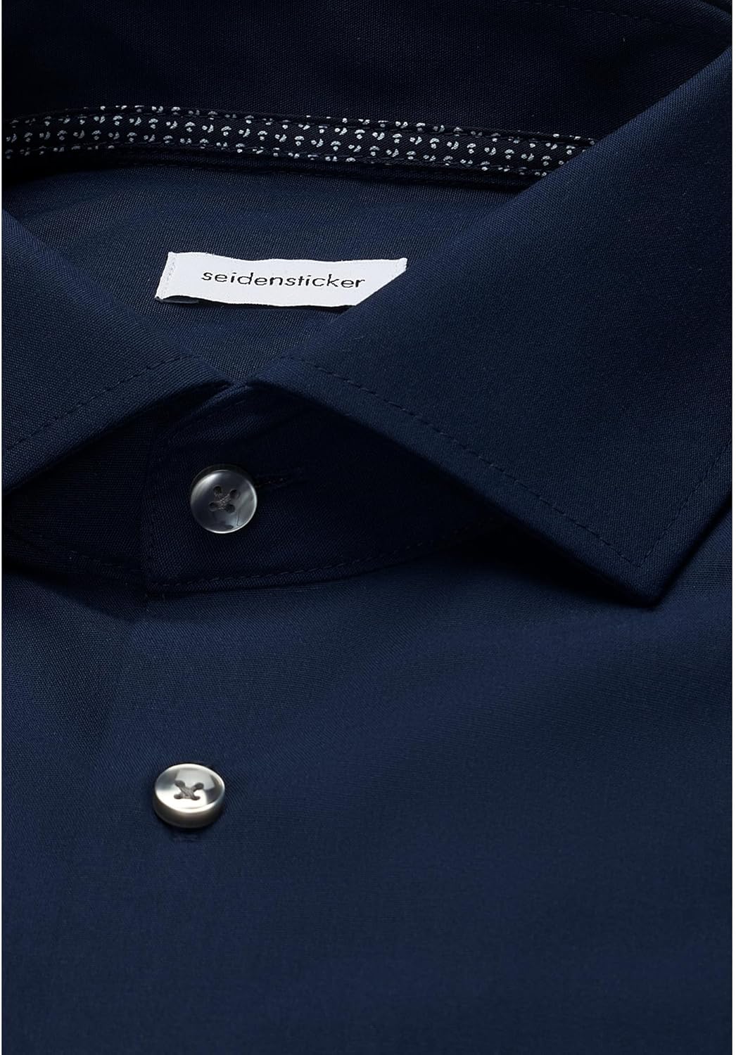 Seidensticker Herren Men Slim Patch Longsleeve Cotton Hemd 36 Dunkelblau(665477), 36 Dunkelblau(6654
