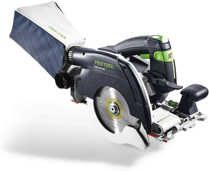 Festool Akku-Handkreissäge HKC 55 5,0 EBI-Plus-SCA (mit Akkupacks, Schnellladegerät, Kreissägeblatt,