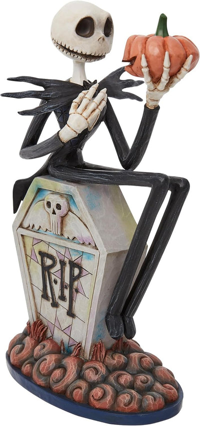 Enesco - Disney Traditions Nightmare Before Christmas Jack On Gravestone 8.75 Figure, Einheitsgrosse